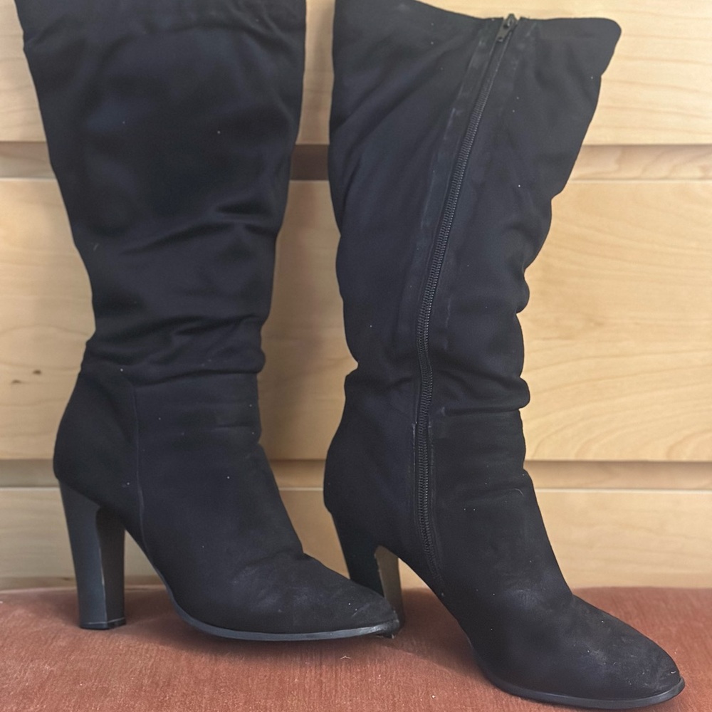 Charlotte Russe Black Heeled Boots